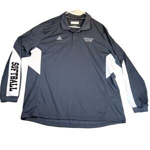 Adidas Climalite Polo Shirt Sz XL Mississippi State Softball Performance Wicking